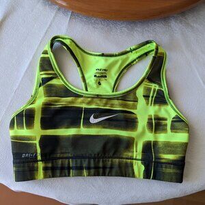 Nike Pro Dri-Fit Yellow Racerback Sports Bra Women's Size Small